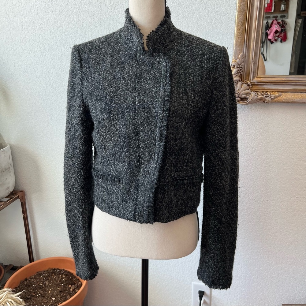Theory Gray Tweed Blazer